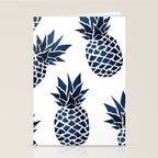 Pineapple Blue Denim Stationery Card Gallery Image 2