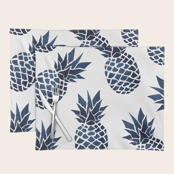 Pineapple Blue Denim Placemat Gallery Image 1