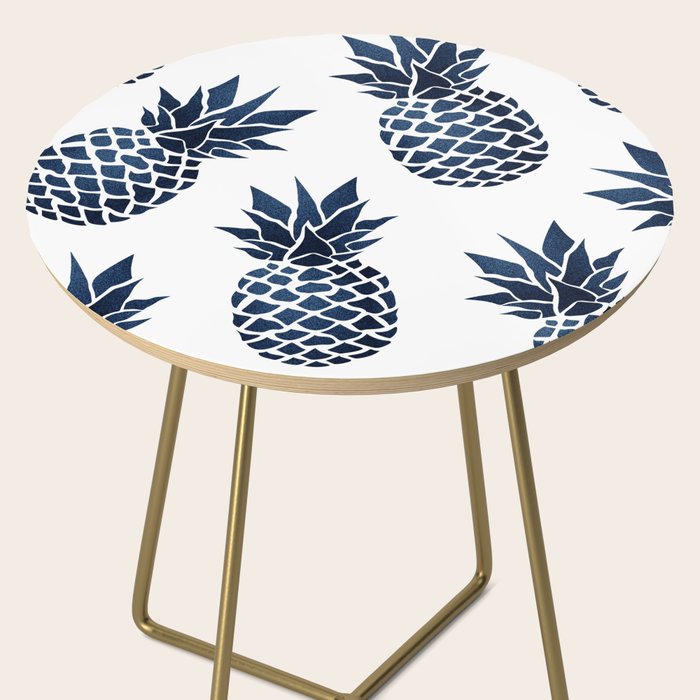 Pineapple Blue Denim Side Table Gallery Image 2