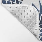 Pineapple Blue Denim Bath Mat Gallery Image 2