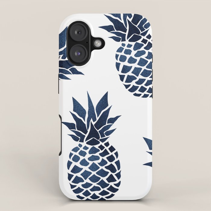 Pineapple Blue Denim iPhone Case Gallery Image 1
