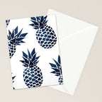 Pineapple Blue Denim Stationery Card Gallery Image 2