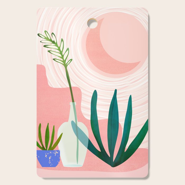 Pink Desert Abstract Landscape Cutting Board Gallery Image 1