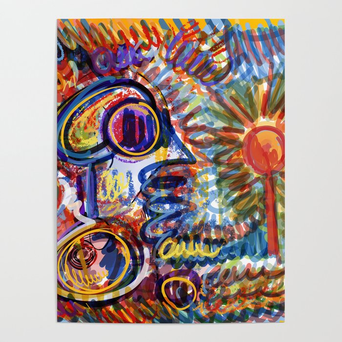 Sunny Life Graffiti Doodle Art by Emmanuel Signorino Poster Gallery Image 4