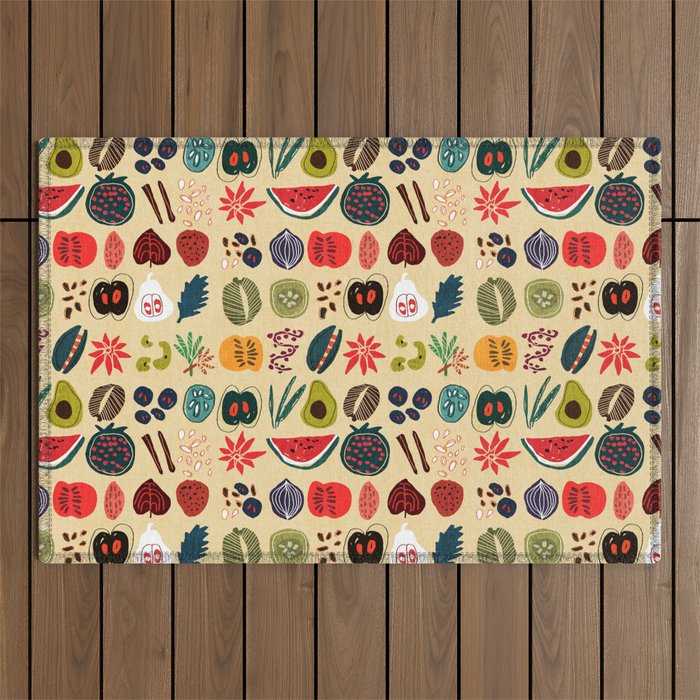 Fruit and Spice Rack Outdoor Rug Gallery Image 1