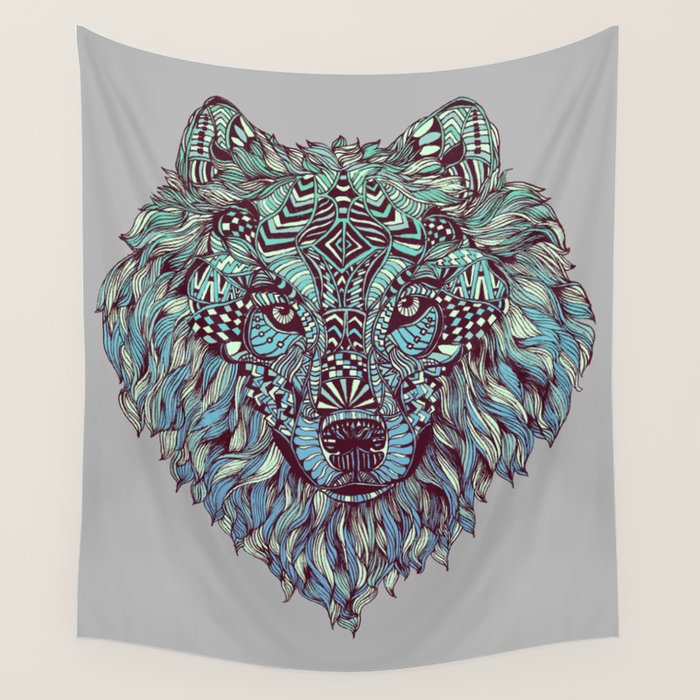 Wolf (Lone) Wall Tapestry Gallery Image 4