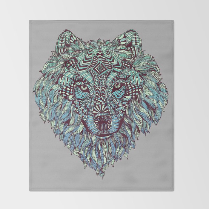 Wolf (Lone) Throw Blanket Gallery Image 2