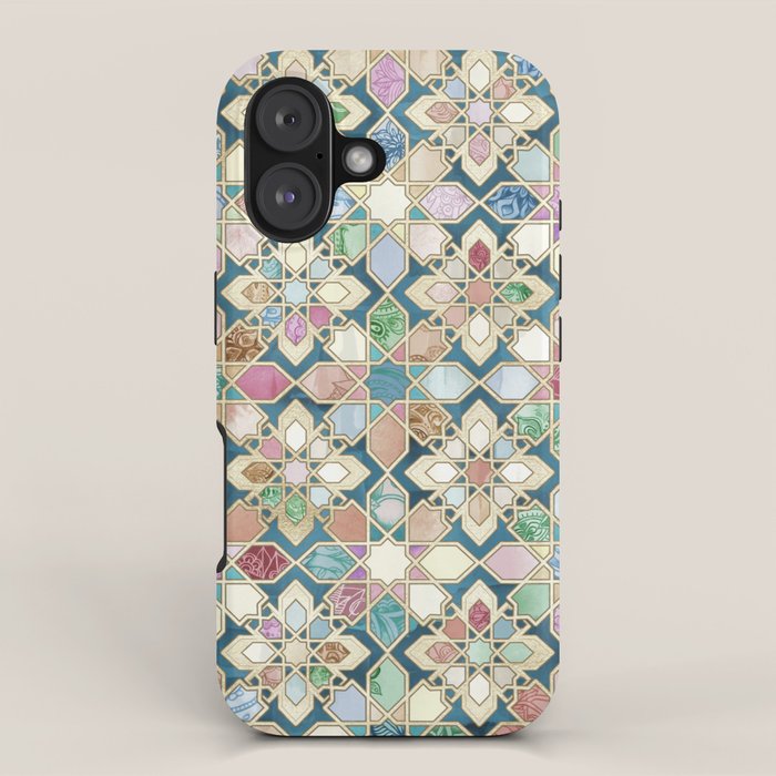 Muted Moroccan Mosaic Tiles iPhone Case Gallery Image 1