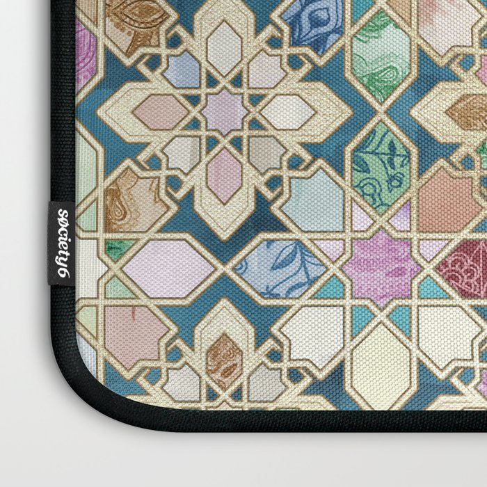 Muted Moroccan Mosaic Tiles Laptop Sleeve Gallery Image 3