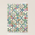 Muted Moroccan Mosaic Tiles Stationery Card Gallery Image 2