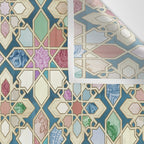 Muted Moroccan Mosaic Tiles Wall Tapestry Gallery Image 3