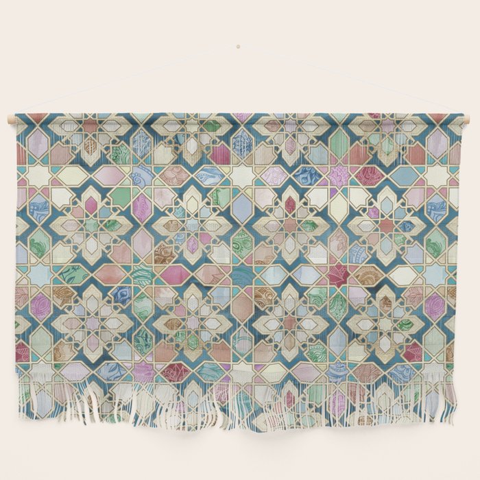 Muted Moroccan Mosaic Tiles Wall Hanging Gallery Image 1