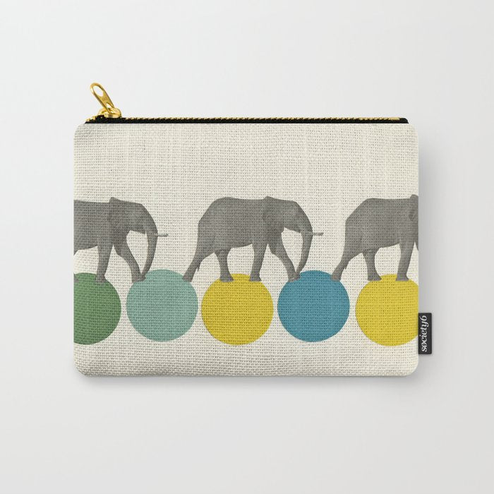 Travelling Elephants Carry All Pouch Gallery Image 1