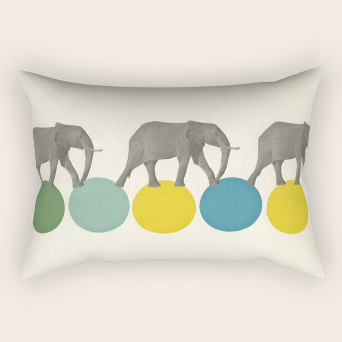 Travelling Elephants Rectangular Pillow Gallery Image 1