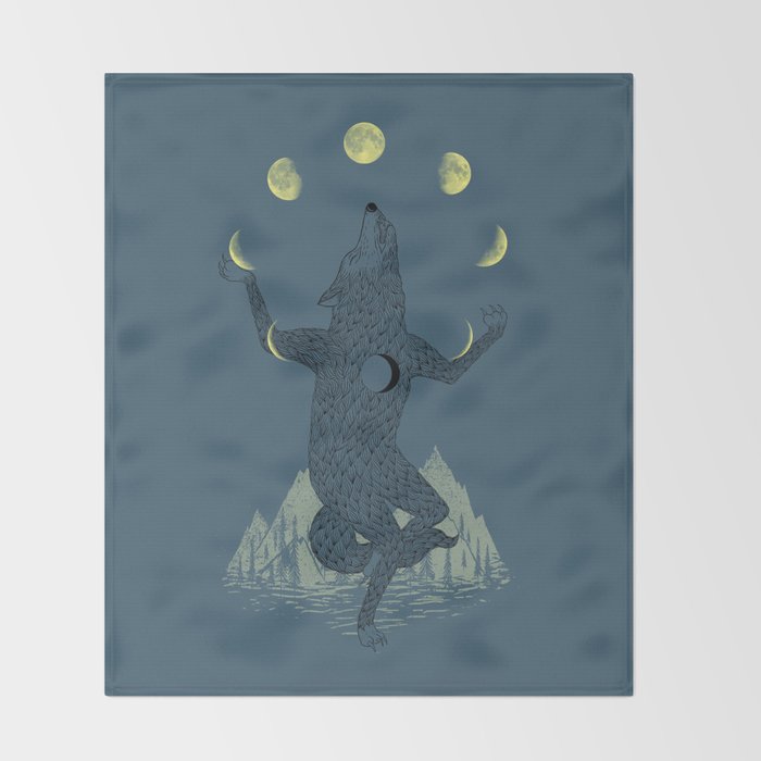 Moon Juggler Throw Blanket Gallery Image 2
