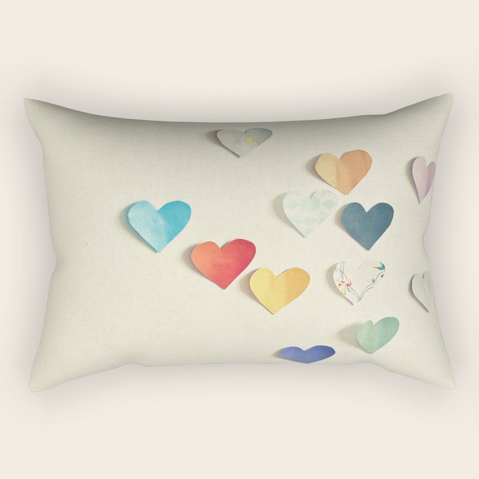 Paper Hearts Rectangular Pillow Gallery Image 1