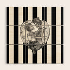 Striped Skeleton Love Couple Marriage Dance Wood Wall Art Gallery Image 1