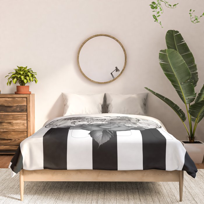 Striped Skeleton Love Couple Marriage Dance Comforter Gallery Image 3