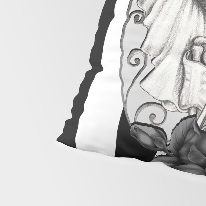Striped Skeleton Love Couple Marriage Dance Pillow Sham Gallery Image 4