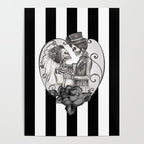 Striped Skeleton Love Couple Marriage Dance Poster Gallery Image 4