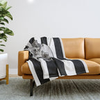 Striped Skeleton Love Couple Marriage Dance Throw Blanket Gallery Image 1