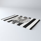 Striped Skeleton Love Couple Marriage Dance Rug Gallery Image 3