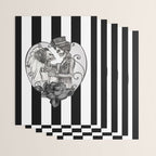 Striped Skeleton Love Couple Marriage Dance Wrapping Paper Gallery Image 3