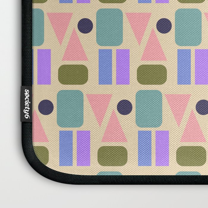 Mid-century Geometric Color Fun Laptop Sleeve Gallery Image 3
