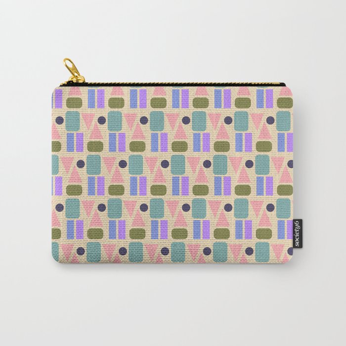 Mid-century Geometric Color Fun Carry All Pouch Gallery Image 1