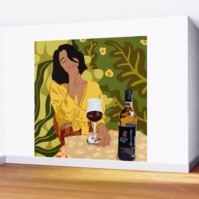Wine is the answer. What was the question? Wall Mural Gallery Image 2