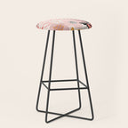 Large Pastel Floral Pattern Orange Pink White Black Gold Meadow Stool Gallery Image 1
