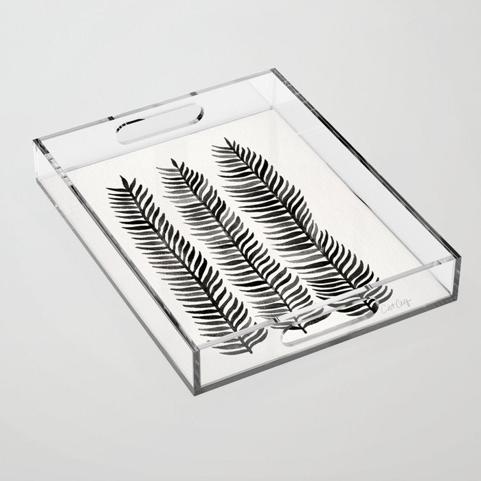 Black Seaweed Acrylic Tray Gallery Image 1