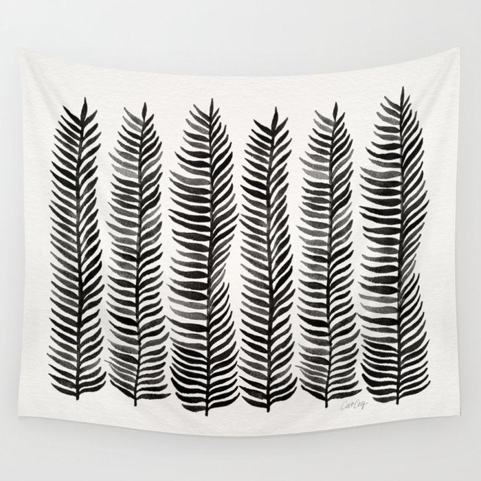 Black Seaweed Wall Tapestry Gallery Image 1