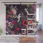 Flowers and Astronauts - Space Wall Mural Gallery Image 1