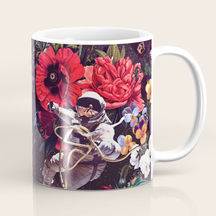 Flowers and Astronauts - Space Coffee Mug Gallery Image 1