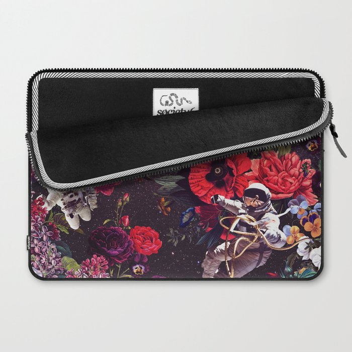 Flowers and Astronauts - Space Laptop Sleeve Gallery Image 2