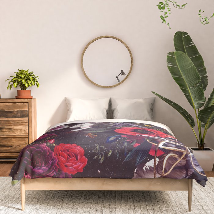 Flowers and Astronauts - Space Comforter Gallery Image 3