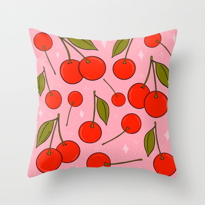 Cherries on Top Throw Pillow Gallery Image 6