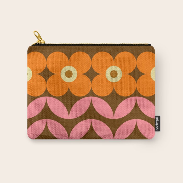 Retro Flower 10A Carry All Pouch Gallery Image 1