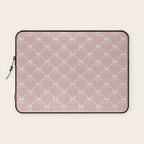 Bows & Ribbons Pattern LVII Pastel Pink Laptop Sleeve Gallery Image 1