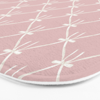 Bows & Ribbons Pattern LVII Pastel Pink Bath Mat Gallery Image 3