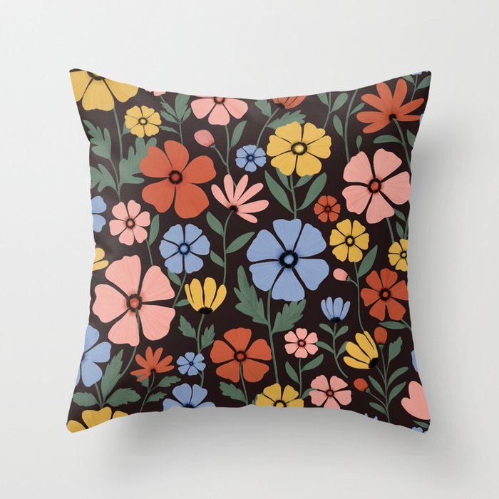 Wildflowers  Throw Pillow Gallery Image 6
