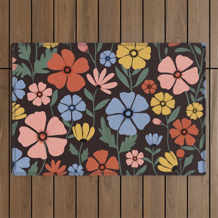 Wildflowers  Outdoor Rug Gallery Image 1