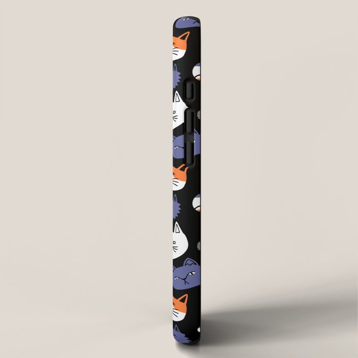 Funny cat animal cartoon art pattern iPhone Case Gallery Image 2