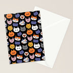 Funny cat animal cartoon art pattern Stationery Card Gallery Image 2