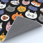 Funny cat animal cartoon art pattern Rug Gallery Image 4