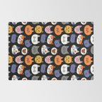 Funny cat animal cartoon art pattern Rug Gallery Image 2