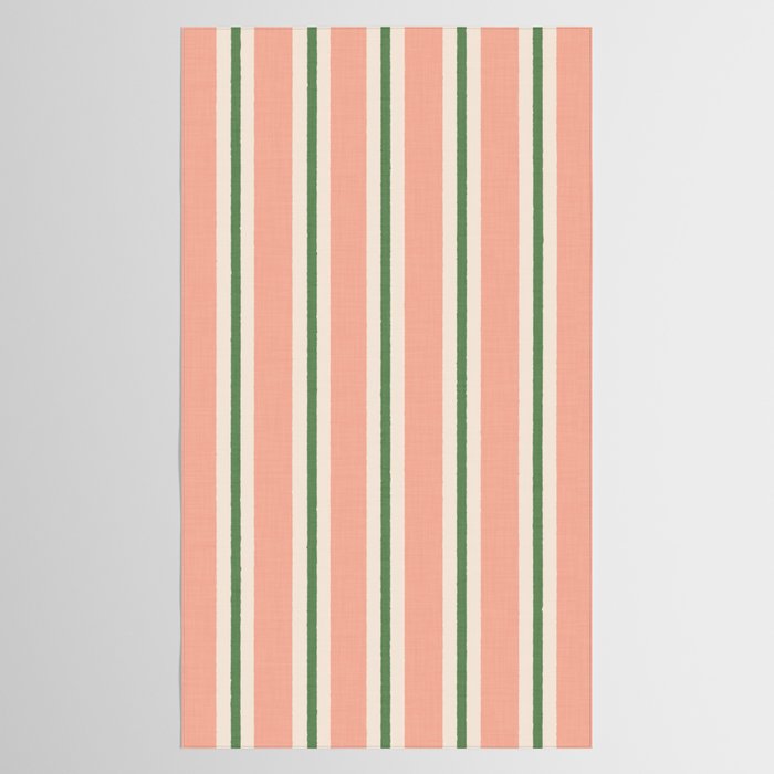 Classic Stripes - peach green Tablecloth Gallery Image 2