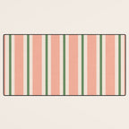 Classic Stripes - peach green Desk Mat Gallery Image 3
