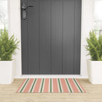 Classic Stripes - peach green Welcome Mat Gallery Image 3